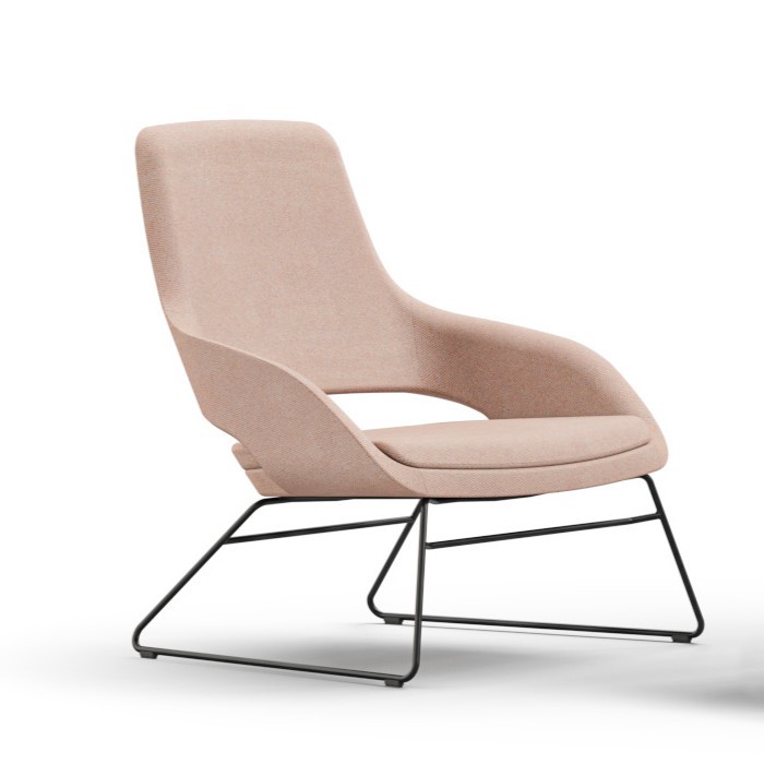 Aulakalusteet, Sandie lenkkijalkainen nojatuoli ja muut lounge tuolit myy Oulun Yrityskalusto Oy